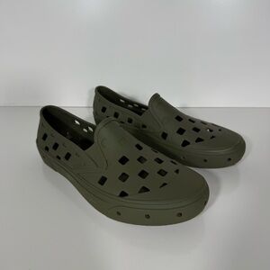 Vans Olive Green Slip-On Ventilated